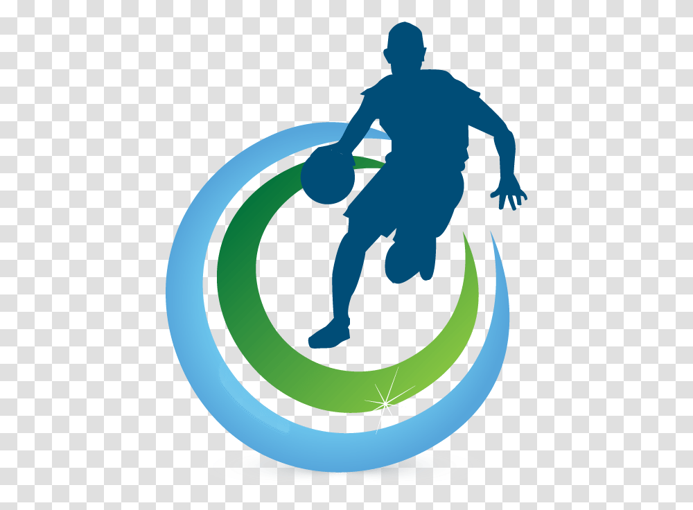 Download Online Free Design Basketball Player Dribbling Basketball Player Silhouette, Person, Human, Frisbee, Toy Transparent Png
