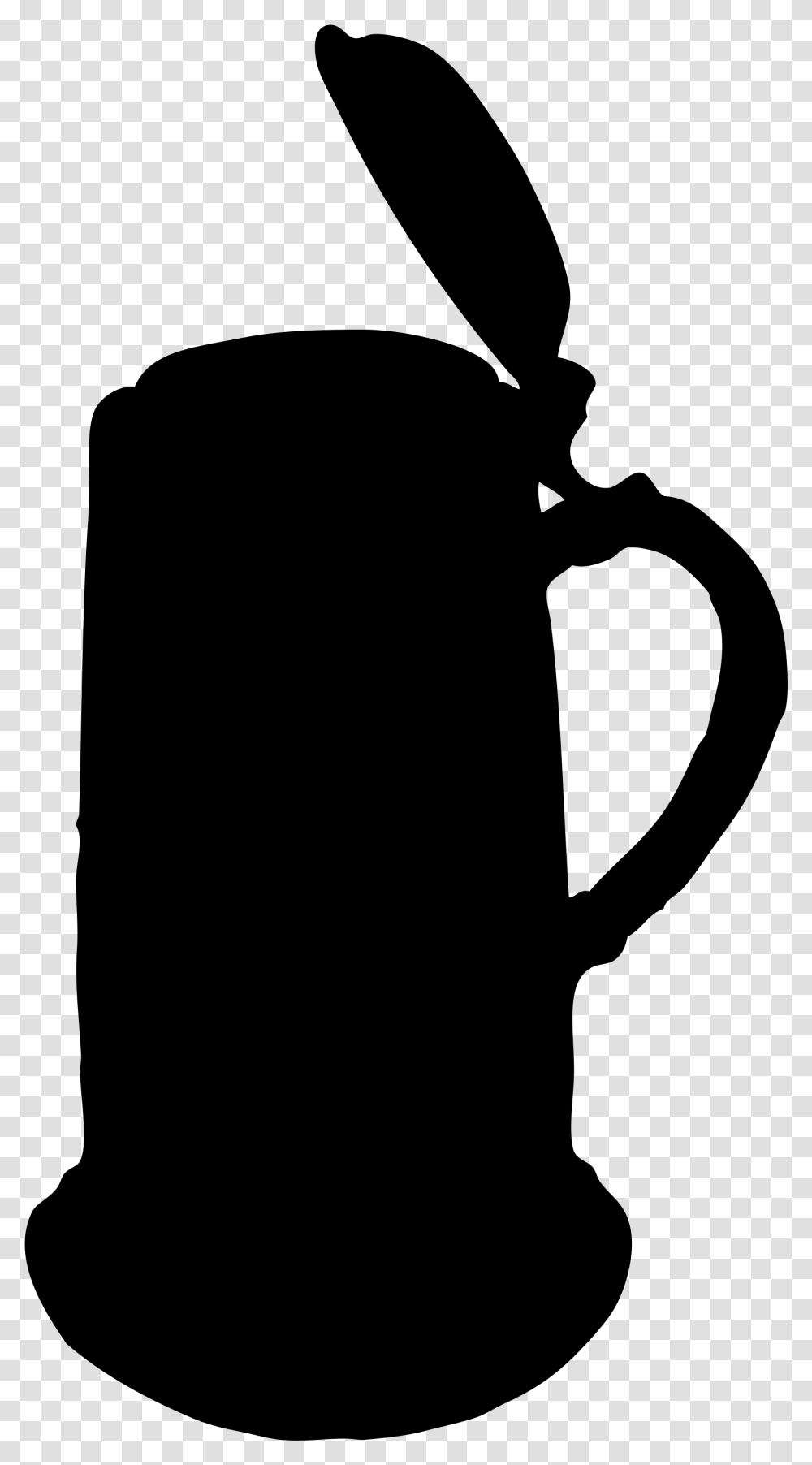 Download Open Beer Stein Silhouette Vector, Gray, World Of Warcraft Transparent Png