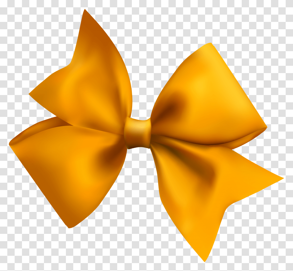 Download Orange Bow Orange Bow, Tie, Accessories, Accessory, Lamp Transparent Png