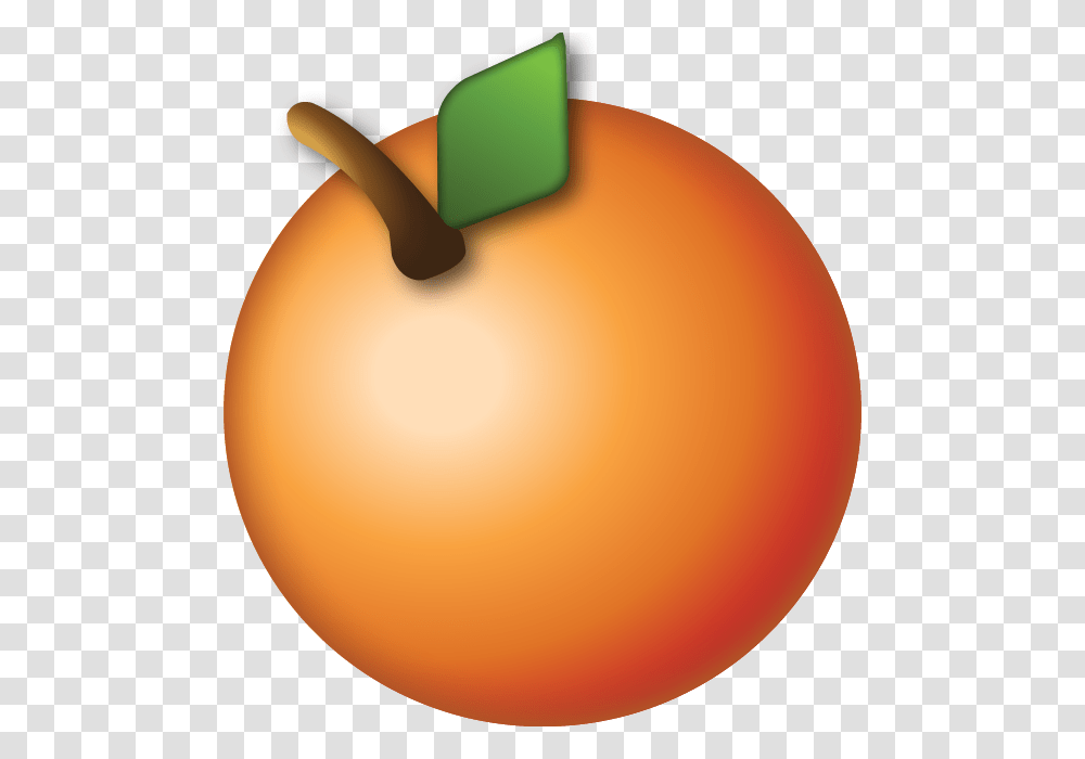 Download Orange Emoji Icon Emoji Island, Plant, Fruit, Food, Balloon Transparent Png