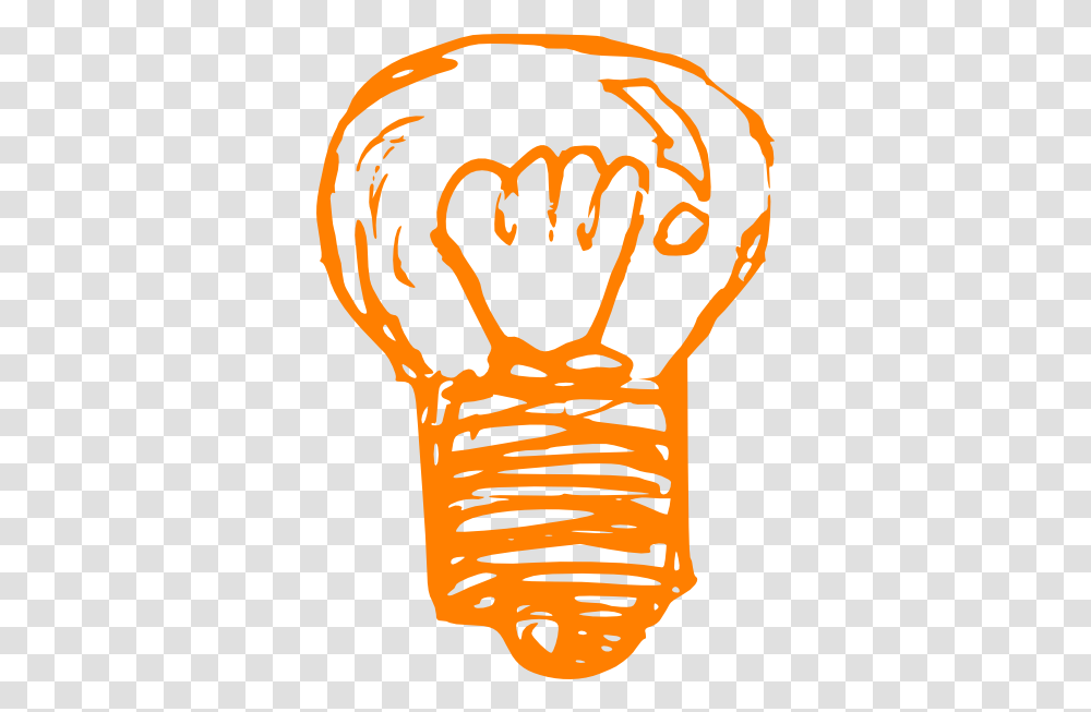 Download Orange Light Bulb Clip Art Lamp Drawing Orange Light Bulb, Hand, Text, Head, Fist Transparent Png