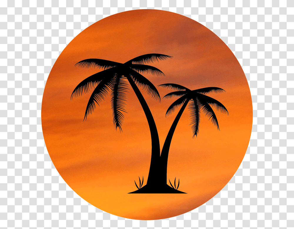 Download Orange Sky Palm Tree Design Coco, Outdoors, Nature, Lamp, Plant Transparent Png