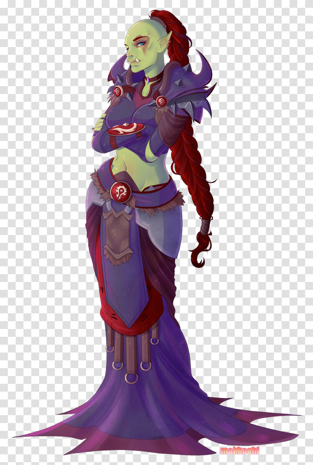 Download Orc Warlock Full Size Image Pngkit Orc Queen, Person, Human, Clothing, Apparel Transparent Png