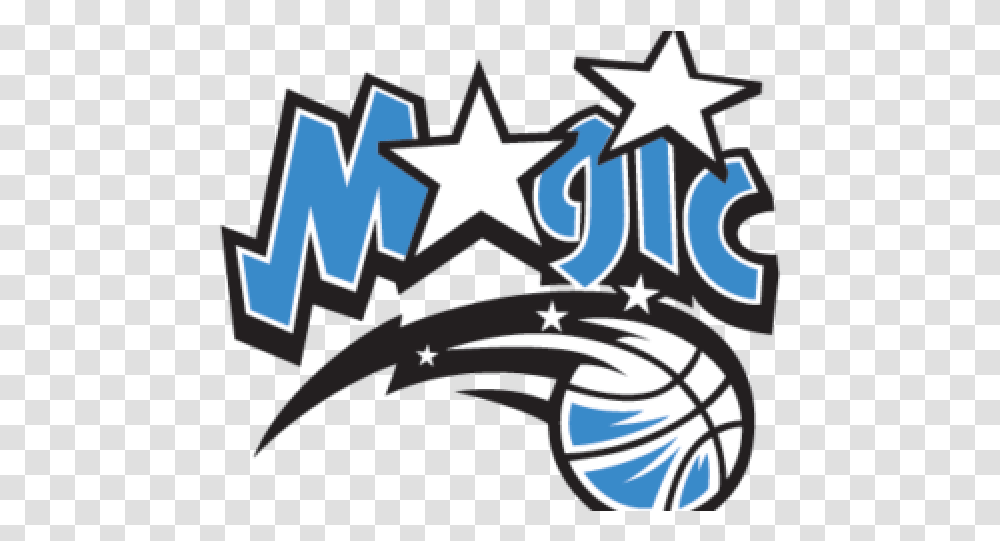Download Orlando Magic Retro Logo Orlando Magic Logo, Text, Star Symbol, Outdoors, Graphics Transparent Png