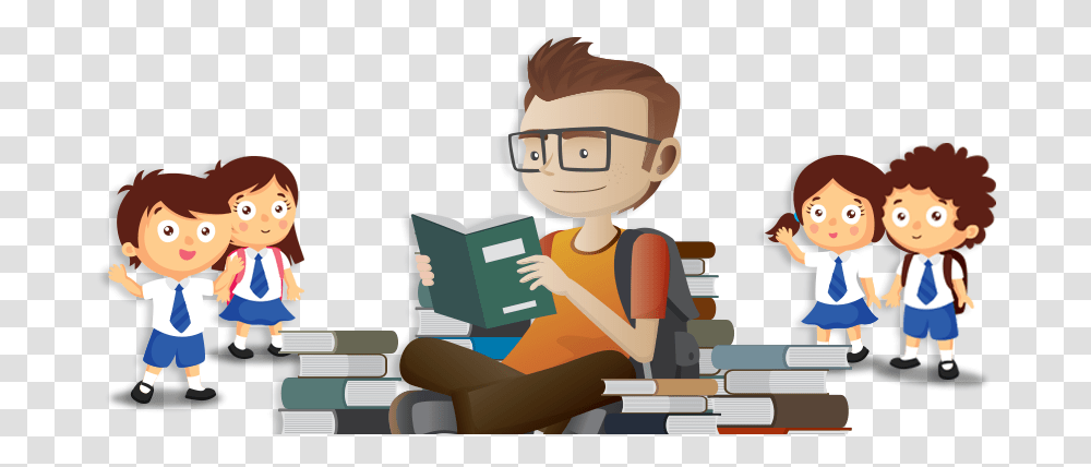 Download Our Specialist Graphics And Animations Team Animation Pictures Of Student, Reading, Person, Human, Doll Transparent Png