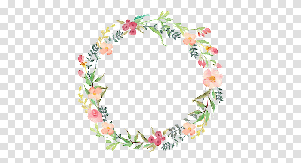 Download Overlays Frame Tumblr & Gif Base Watercolor Wreath Flower, Floral Design, Pattern, Graphics, Art Transparent Png