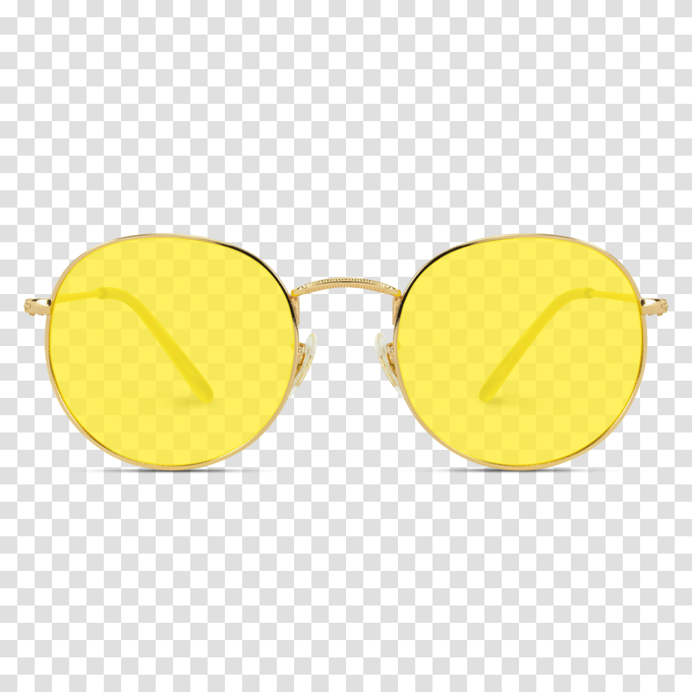 Download Oversized Yellow Aviator Sunglasses Hd Circle, Accessories, Accessory, Goggles Transparent Png