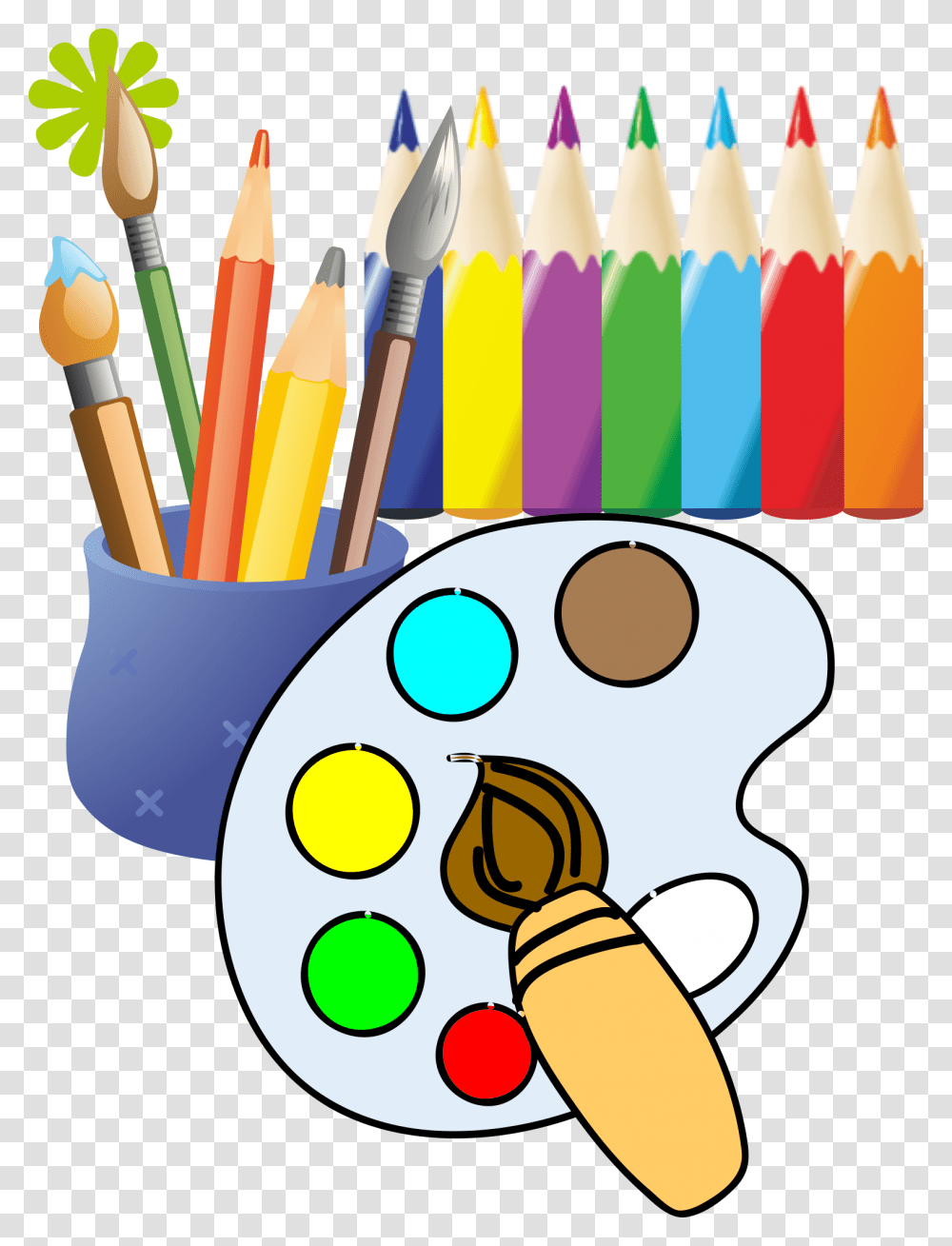 Download Paint Clipart Painting Decorating And Inspiration Drawing And Painting Clip Art, Paint Container, Pencil, Palette Transparent Png
