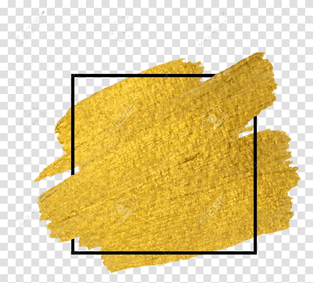 Download Paint Stroke Frame Gold Gold Brush Stroke Gold Paint Smear, Paper, Text, Leaf, Plant Transparent Png