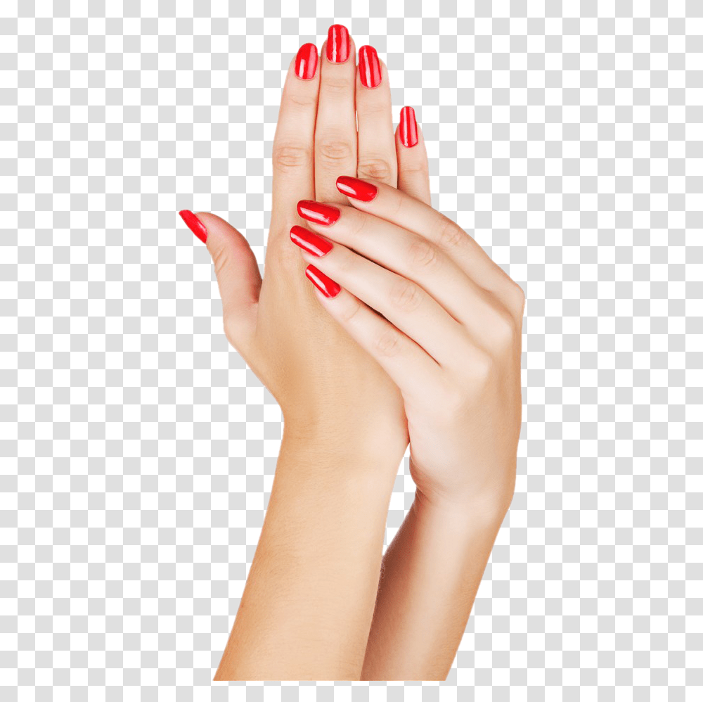 Download Painted Light Nails Nail Manicure Hands Polish Manicure Hands, Person, Human Transparent Png