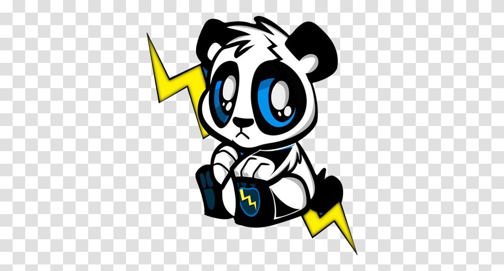Download Panda Mlg Image With No Background Pngkeycom Lightning Pandas Logo, Poster, Advertisement, Label, Text Transparent Png