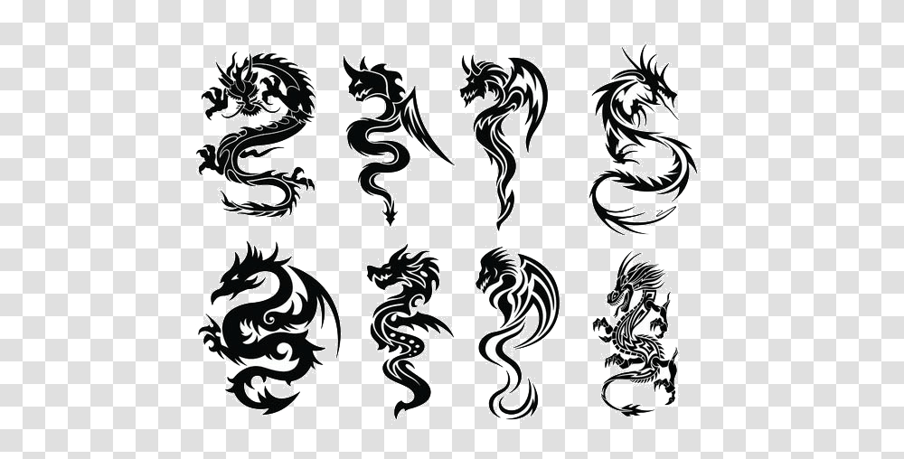 Download Paper Chinese Dragon Tattoo Small Chinese Dragon Tattoos, Stencil, Cat, Pet, Mammal Transparent Png
