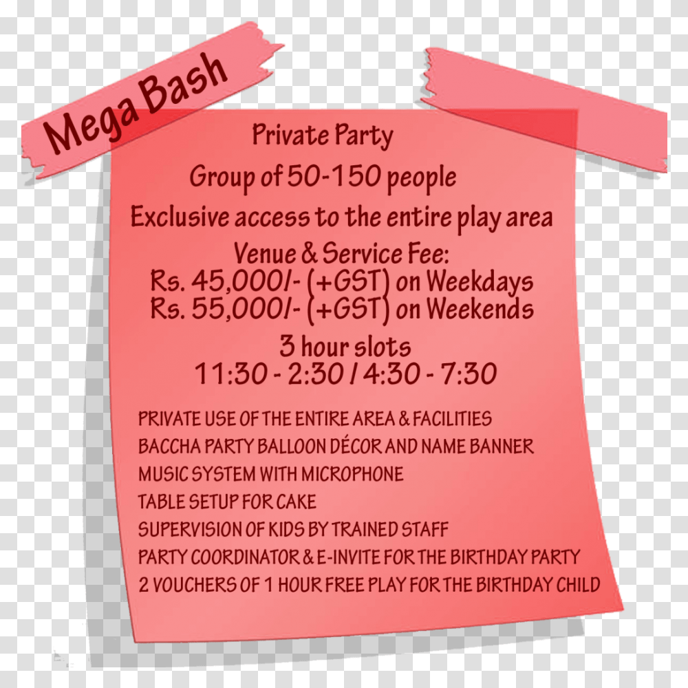 Download Parle Birthday Bash Image Horizontal, Flyer, Poster, Paper, Advertisement Transparent Png