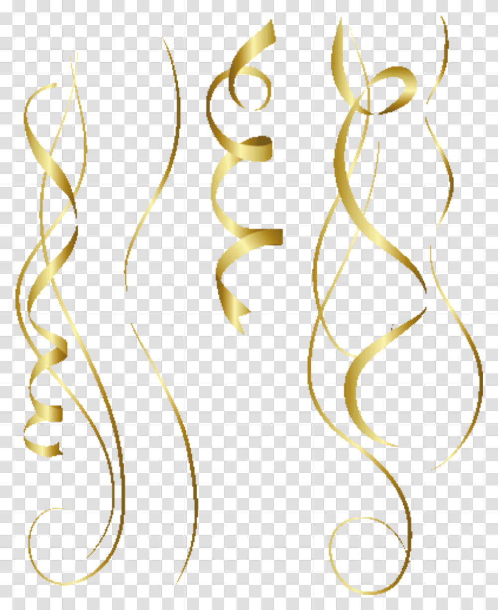 Download Party Confetti Simonevdw Gold Streamers Background, Floral Design, Pattern Transparent Png