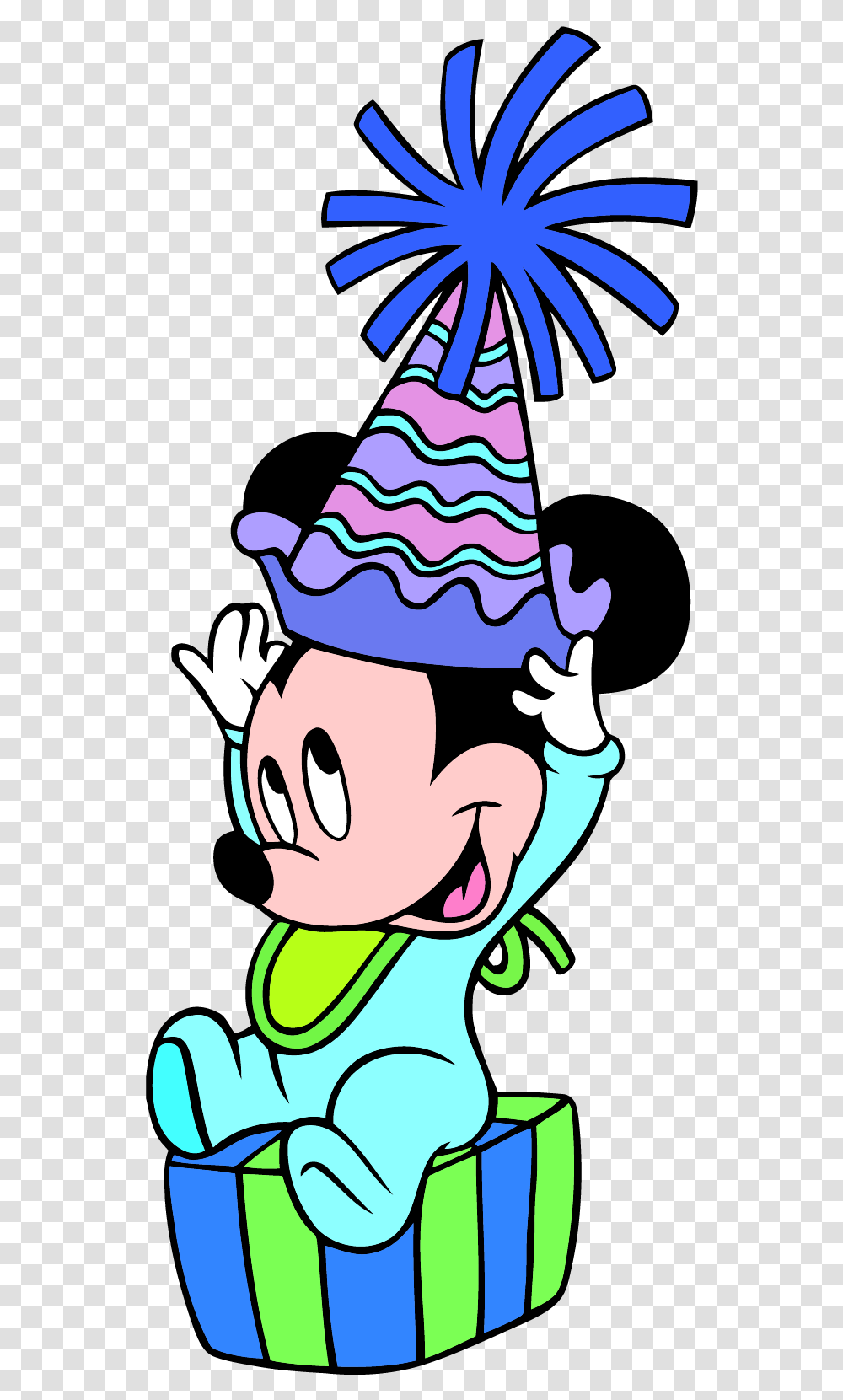 Download Party Mickey Mouse 1st Mickey Mouse Baby Birthday, Clothing, Apparel, Party Hat Transparent Png
