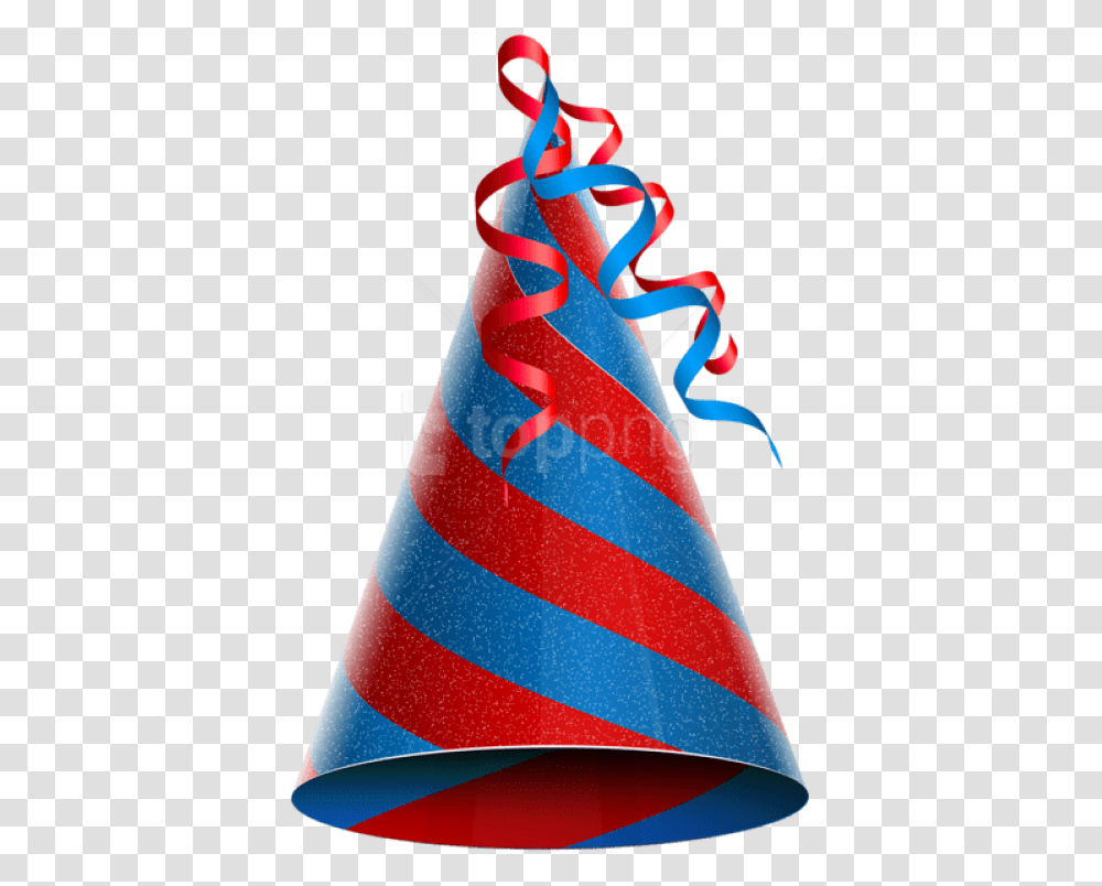 Download Party Red Blue Happy Birthday Cap, Apparel, Party Hat, Cone Transparent Png