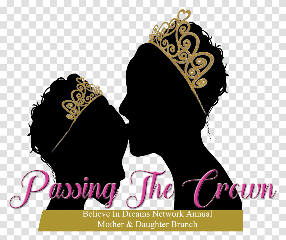 Download Passing The Crown Logo Mother Daughter Crown Silhouette, Jewelry, Accessories, Accessory, Tiara Transparent Png