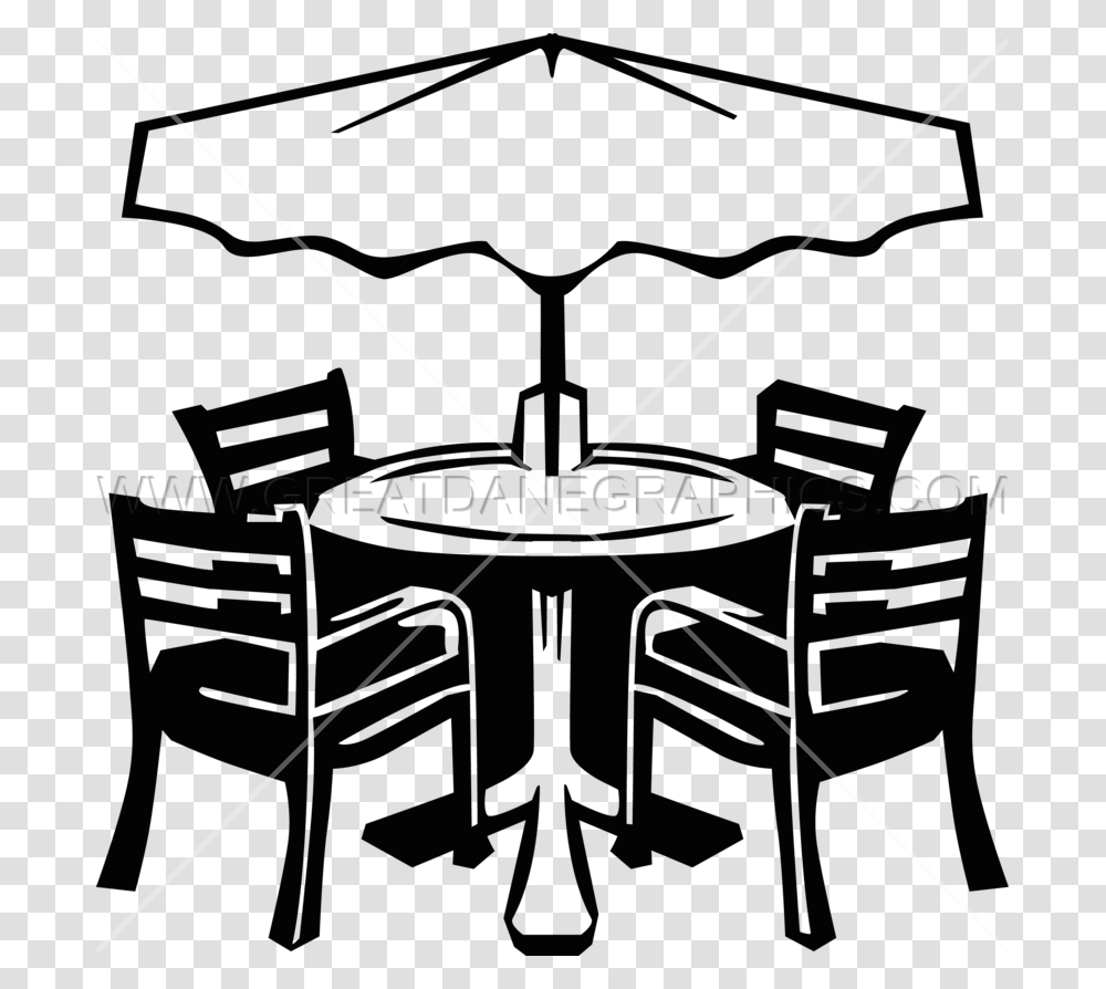 Download Patio Furniture Clip Art Clipart Table Garden Furniture, Chair, Tabletop, Patio Umbrella, Garden Umbrella Transparent Png