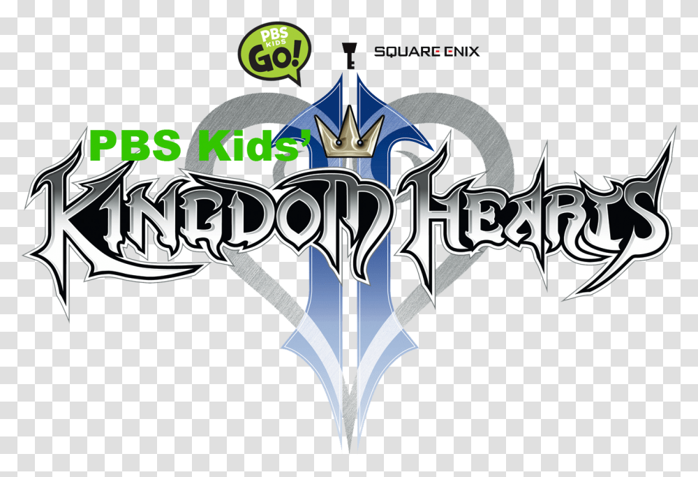 Download Pbs Kids Kingdom Hearts Ii Kingdom Hearts 2 Logo, Weapon, Weaponry, Symbol, Emblem Transparent Png