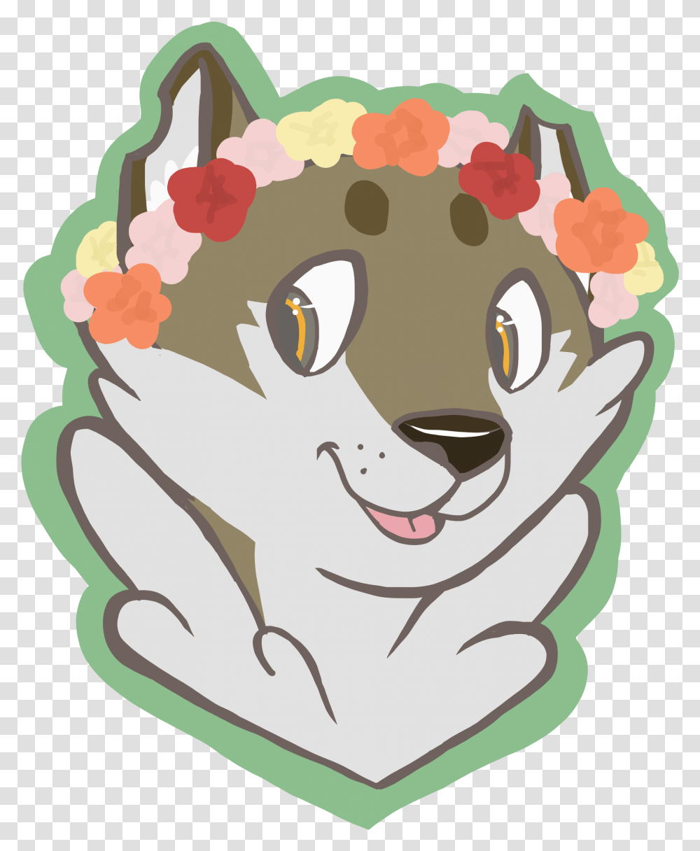 Download Peace Love & Flower Crowns Flower Crown Furry Happy, Painting, Art, Mammal, Animal Transparent Png