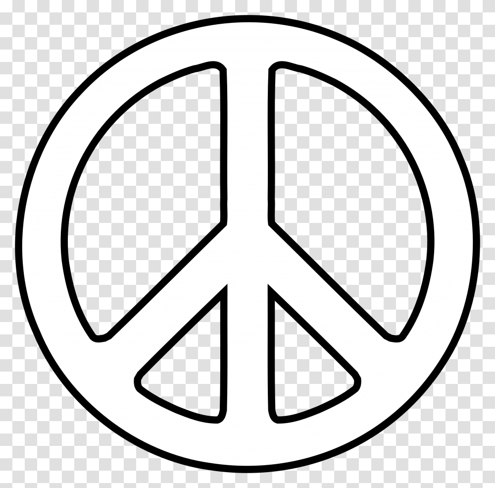 Download Peace Symbol Image Peace Sign Black And White, Logo, Trademark, Stencil, Texture Transparent Png