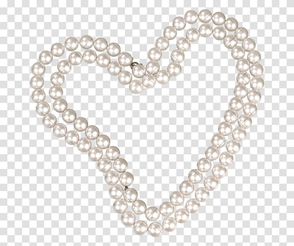 Download Pearl Necklace In Shape Heart, Jewelry, Accessories, Accessory, Bracelet Transparent Png