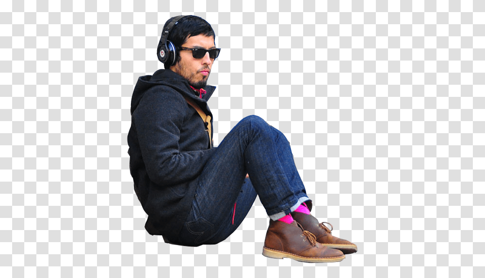 Download People Cut Out Render Human People Listening Music, Clothing, Apparel, Person, Sunglasses Transparent Png