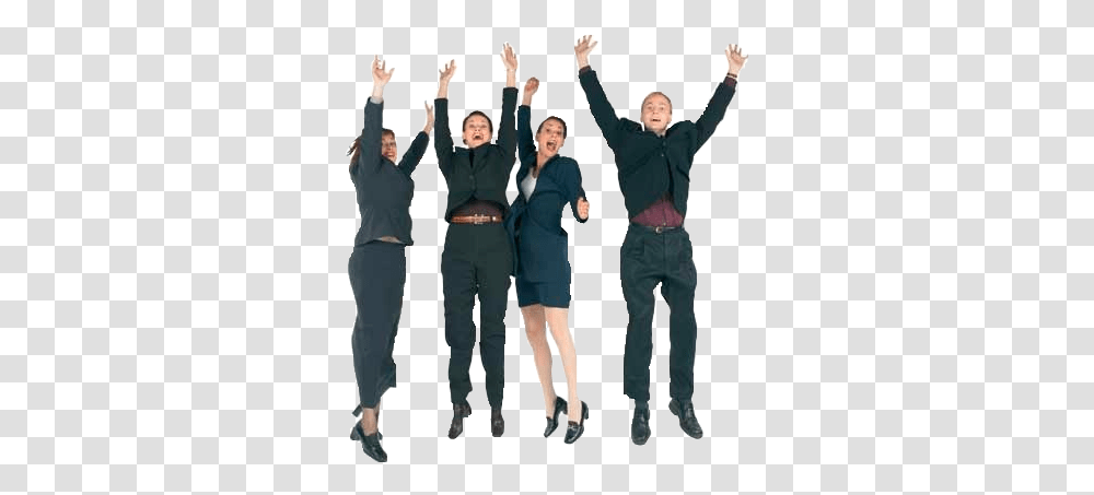 Download People Jumping Stock Images People Full People Excited About Something, Person, Pants, Clothing, Military Transparent Png