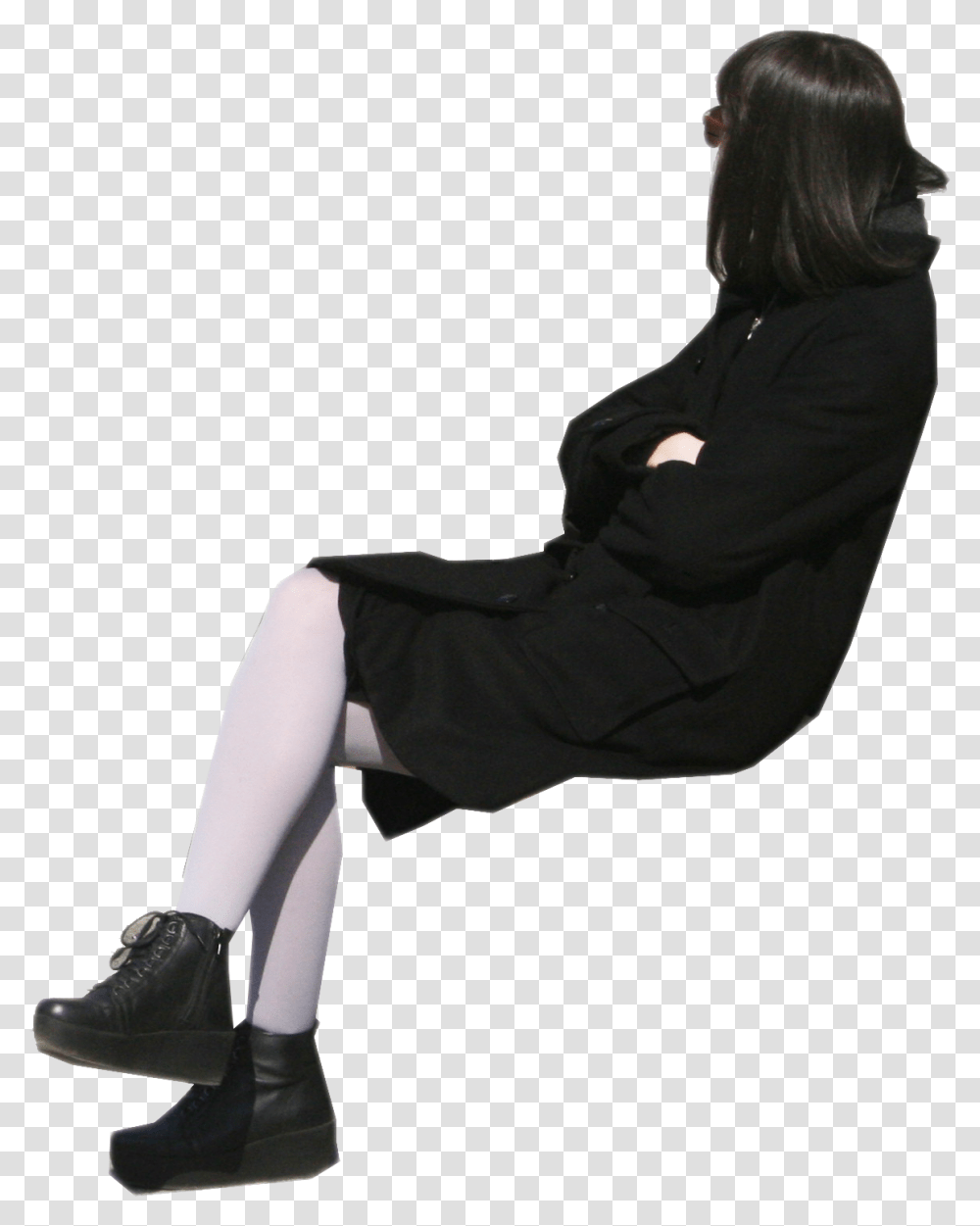 Download People Sitting Cutout Cut Out People Sitting, Clothing, Shoe, Footwear, Person Transparent Png