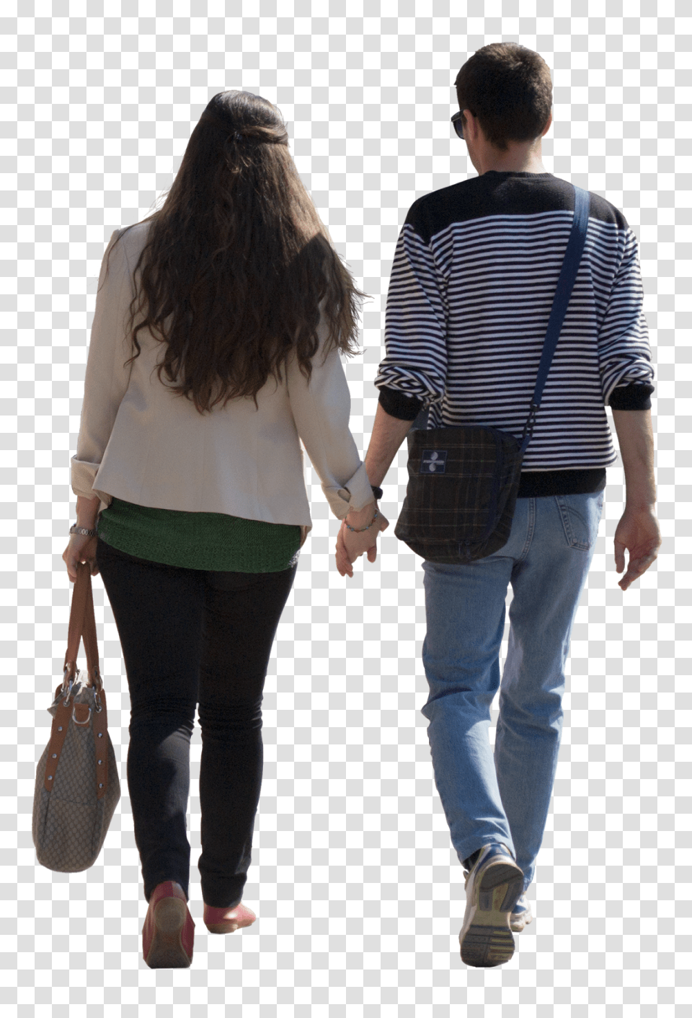 Download People Walking Cut Out Cut Out People Walking, Holding Hands, Person, Human, Clothing Transparent Png
