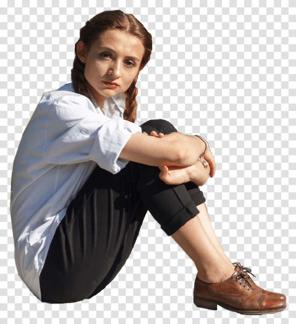 Download People Woman Women Lady Sitting Looking Sitting, Clothing, Apparel, Person, Human Transparent Png