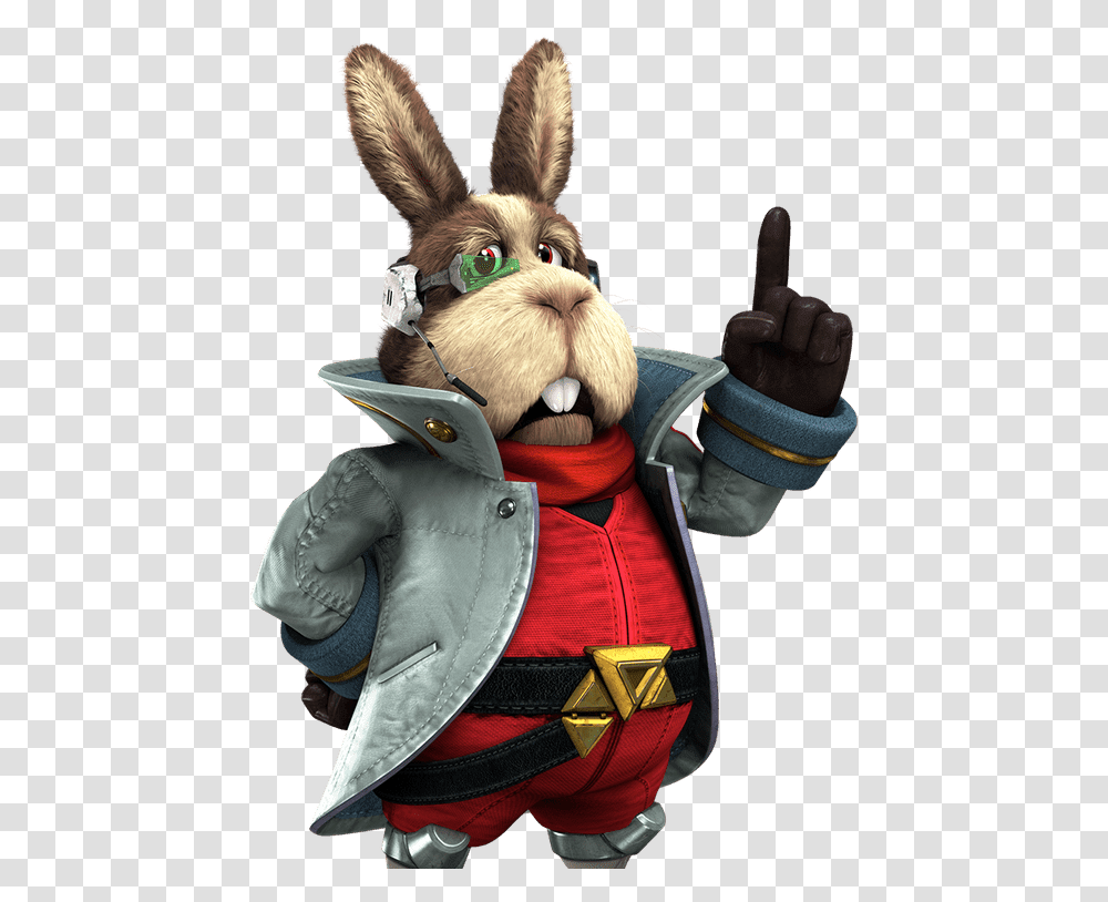 Download Peppy Hare Star Fox Do A Barrel Roll Meaning, Toy, Figurine, Finger, Person Transparent Png