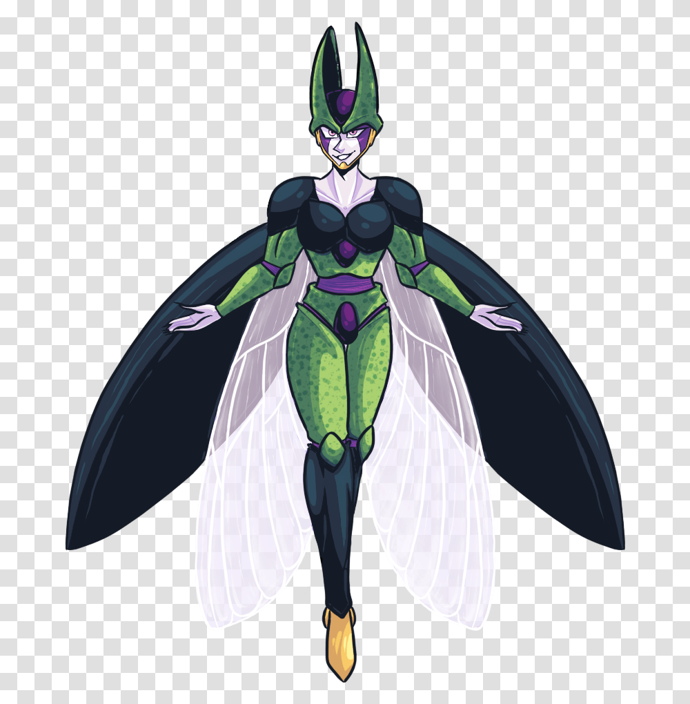 Download Perfect Cell Is So Lovely To Draw I Wish He Supernatural Creature, Ornament, Pattern, Person, Human Transparent Png