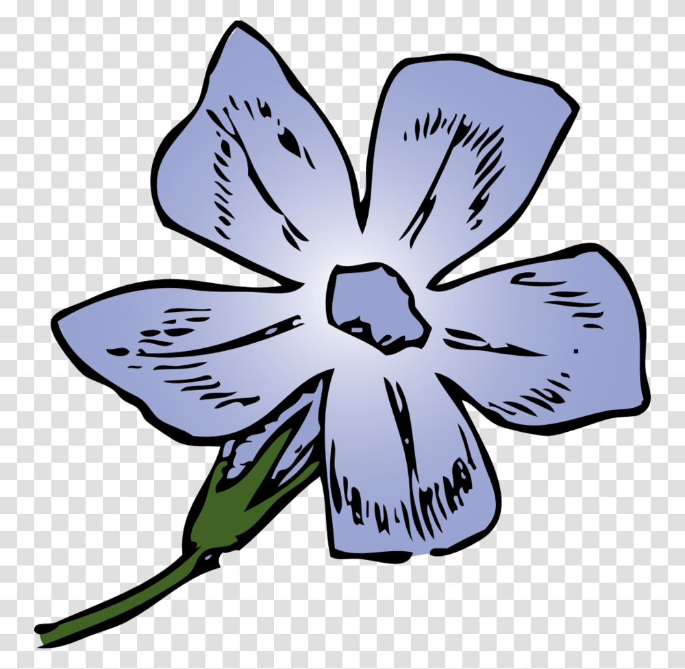 Download Periwinkle Clip Art Clipart Periwinkle Myrtle Clip Art, Plant, Flower, Blossom, Petal Transparent Png