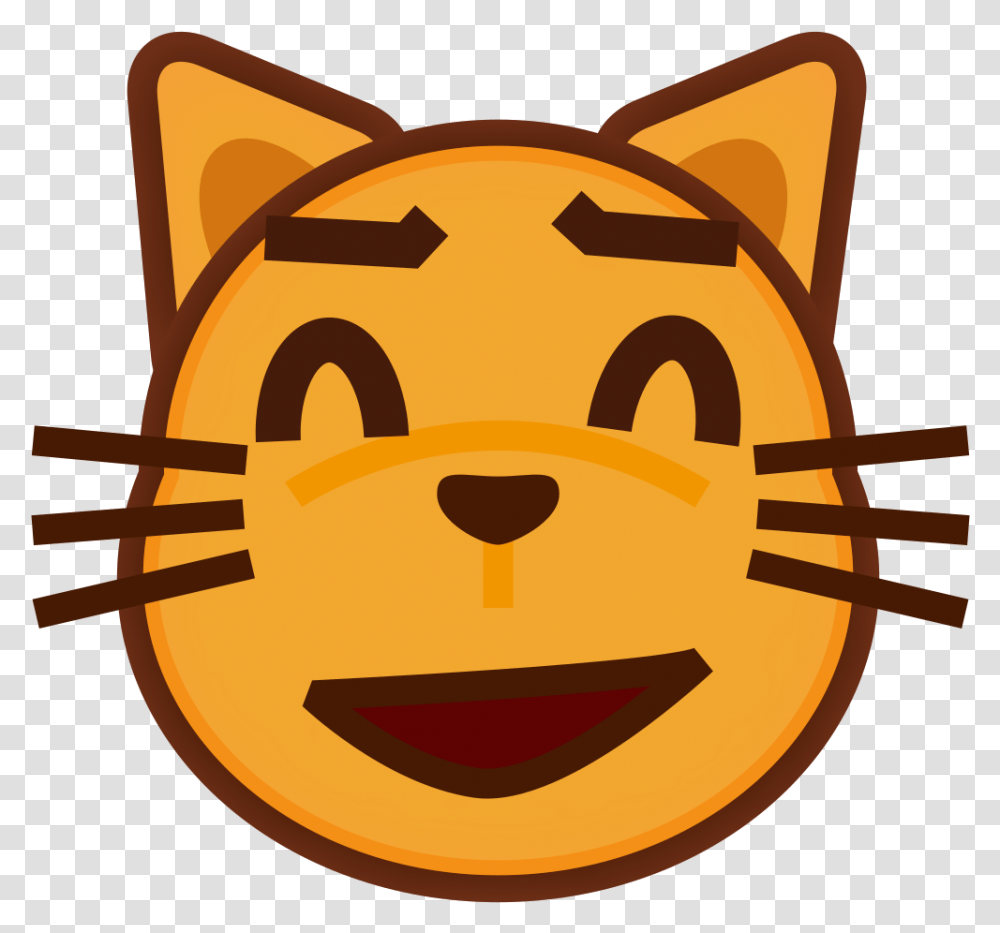 Download Phantom Open Emoji 1f63c Cat Love Emoji Cat Open Mouth Clipart, Piggy Bank, Halloween Transparent Png