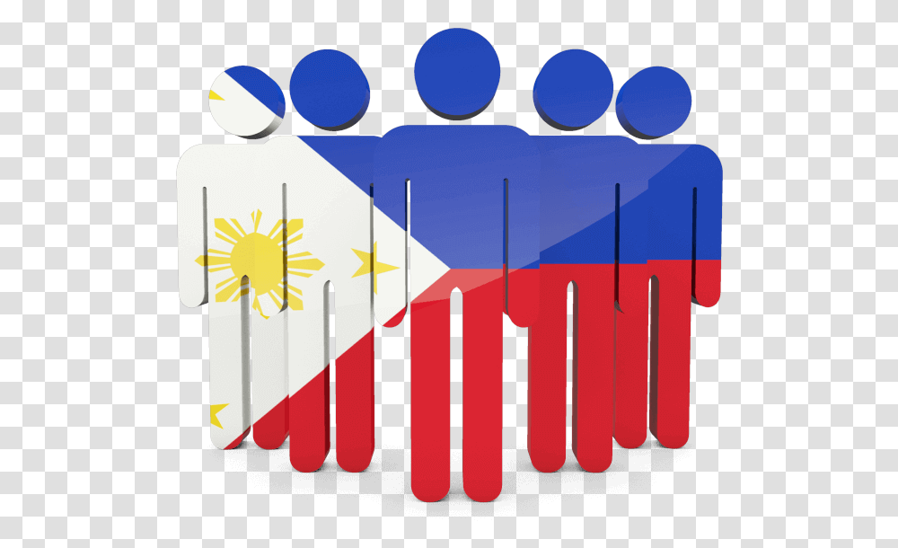 Download Philippines Flag With People Logo Philippine Flag, Text, Nature, Outdoors, Art Transparent Png