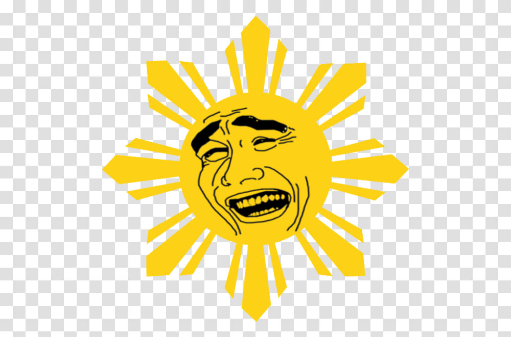 Download Philippines Yellow Clip Art 3 Stars And A Sun Philippine Flag Sun Vector, Symbol, Logo, Trademark, Outdoors Transparent Png