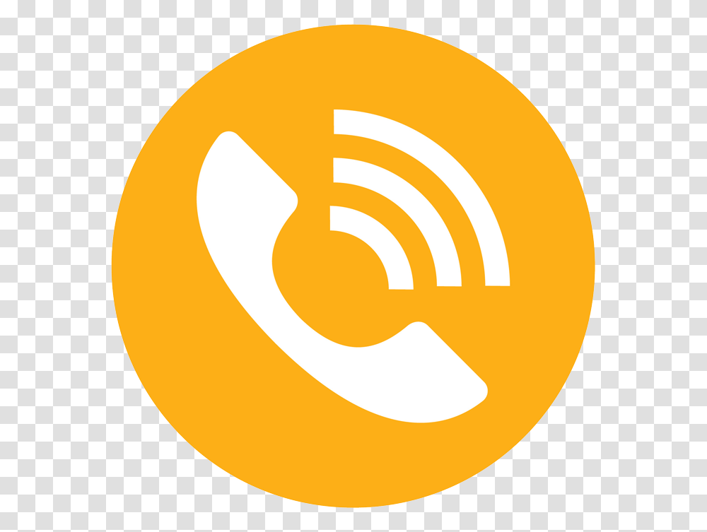 Download Phone Icon Phone Icon Yellow Image With Call Icon Yellow, Logo, Symbol, Plant, Fruit Transparent Png