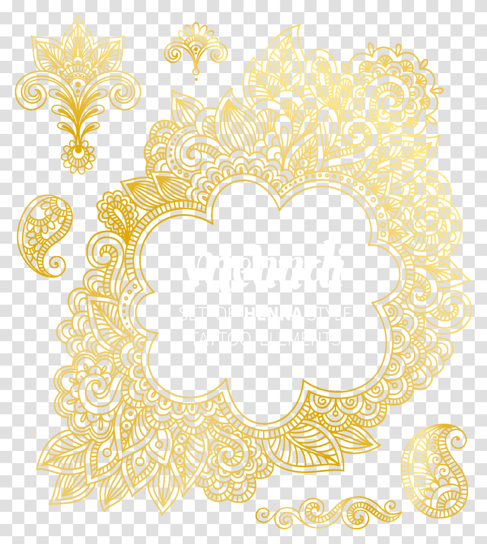 Download Picture Gold Text Frame Material Yellow Vector Decorative, Label, Pattern, Graphics, Art Transparent Png