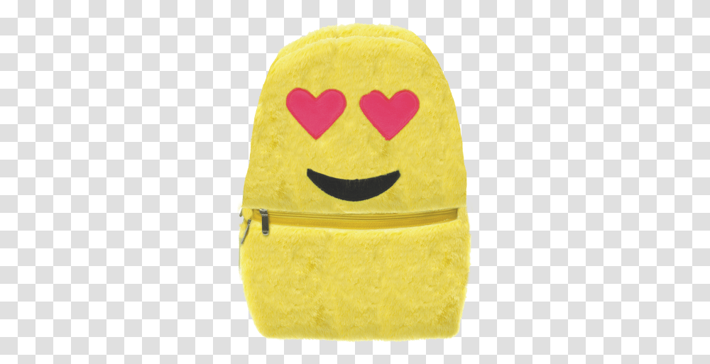 Download Picture Of Heart Eyes Emoji Furry Backpack Heart Smiley, Peeps, Bread, Food, Tennis Ball Transparent Png