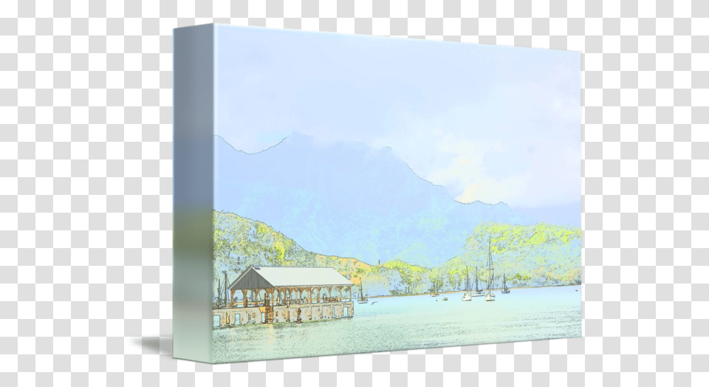 Download Pier Drawing Watercolor Stock Drawing Painting, Nature, Outdoors, Housing, Building Transparent Png