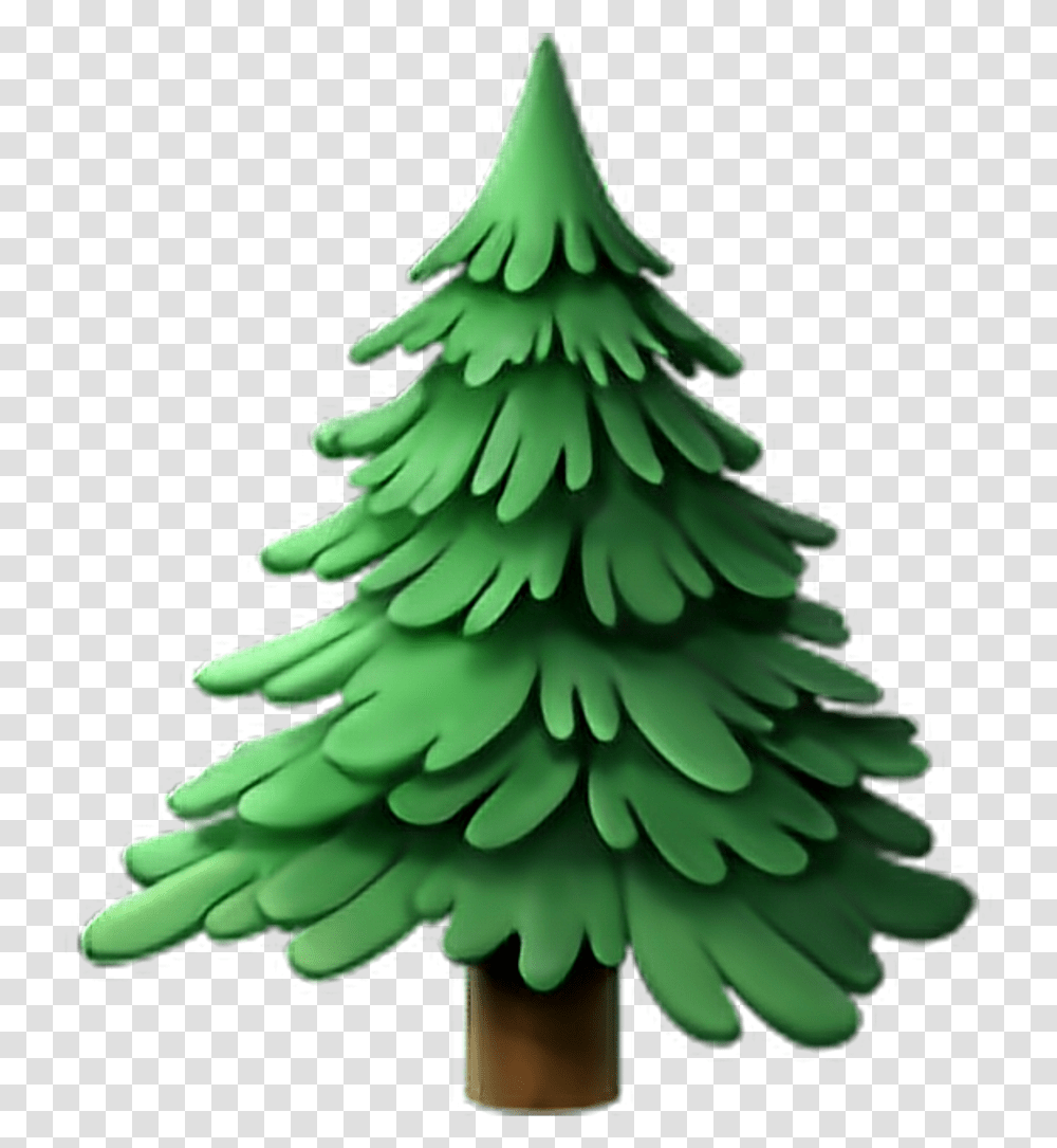 Download Pine Tree Emoji Image With No Tree Emoji, Plant, Ornament, Christmas Tree, Conifer Transparent Png
