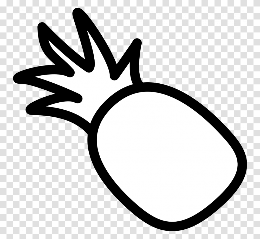 Download Pineapple Black And White Clipart Pineapple Black, Moon, Astronomy, Outdoors, Nature Transparent Png