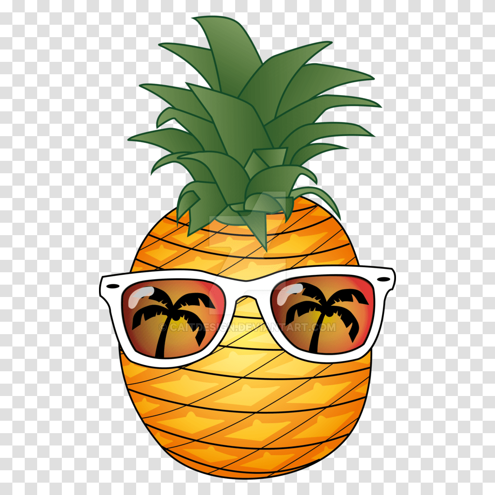 Download Pineapple Clipart Background Summer Clipart, Plant, Fruit, Food, Sunglasses Transparent Png