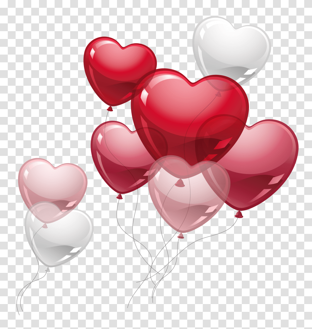 Download Pink Birthday Balloons Clip Art Heart Balloons Valentines Day Balloons, Plant, Fruit, Food, Flower Transparent Png