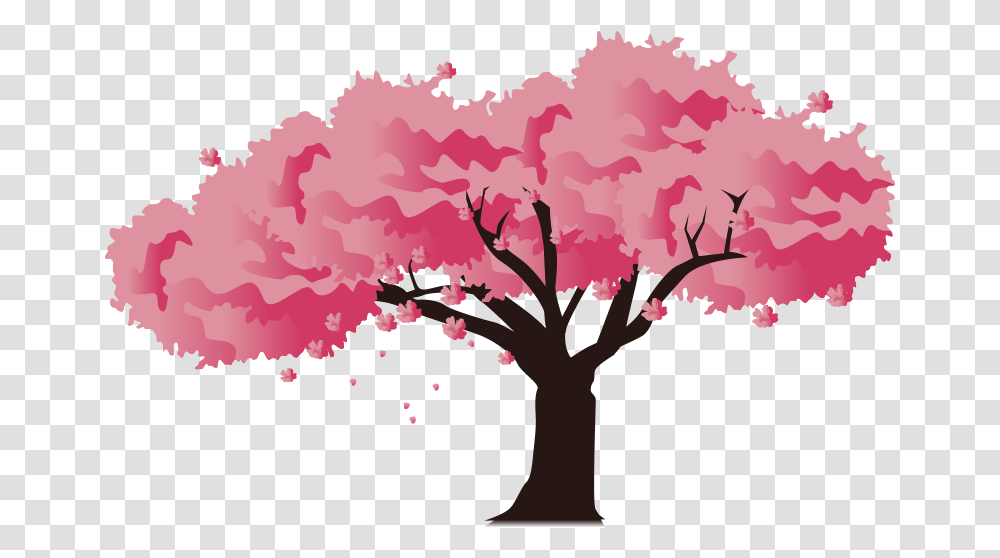 Download Pink Blossom Cherry National Festival Japan Icon Hq Draw A Japanese Cherry Blossom Tree, Plant, Flower, Graphics, Art Transparent Png
