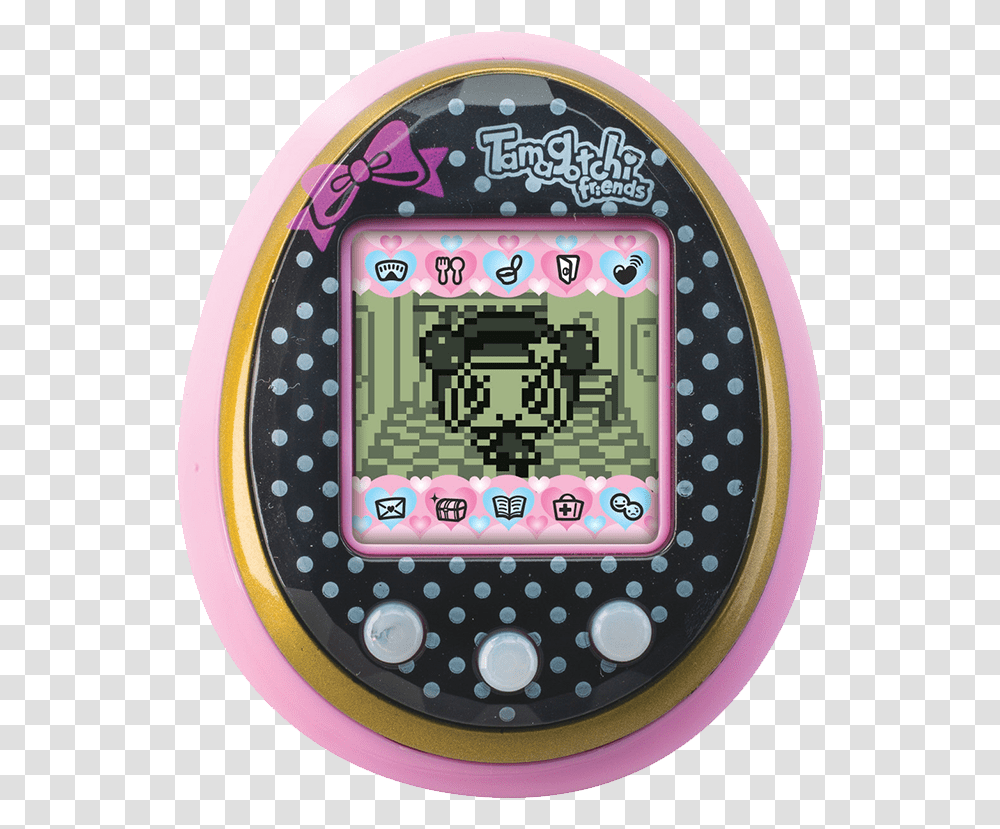 Download Pink Bow & Black Dots Tamagotchi Friends Full, Clock Tower, Architecture, Building Transparent Png