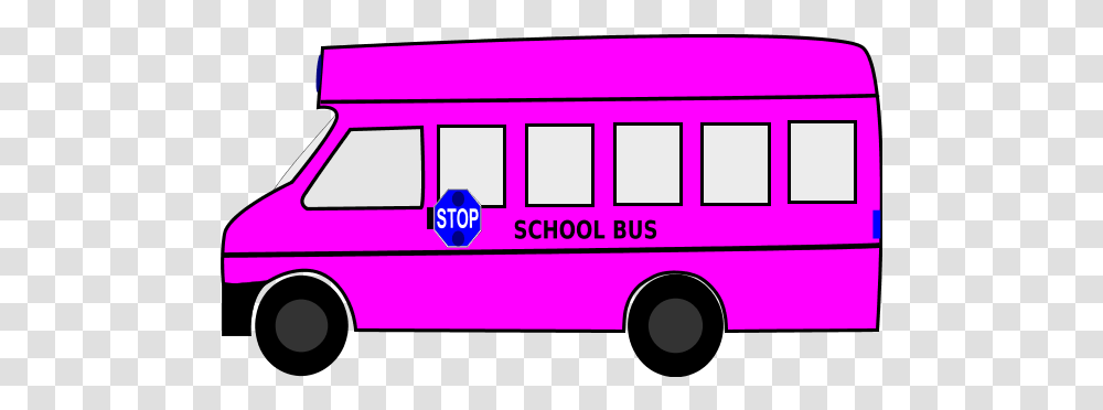 Download Pink Clipart School Bus Pink Bus Clipart, Vehicle, Transportation, Fire Truck, Van Transparent Png