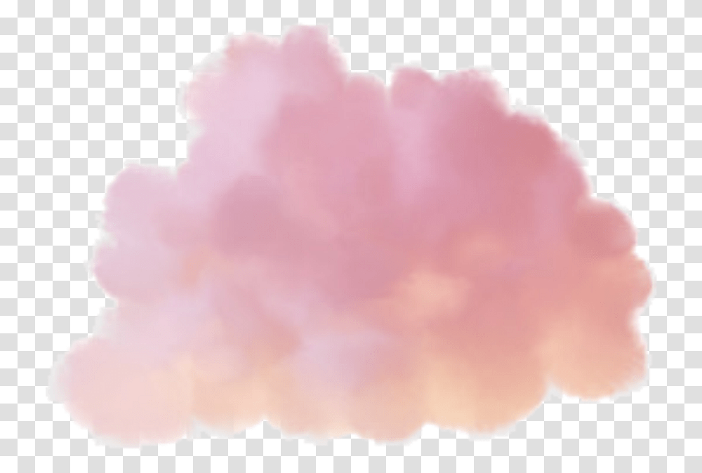 Download Pink Cloud Candy Cotton Free Hq Image Clipart Aesthetic Pink Clouds, Nature, Outdoors, Plant, Sky Transparent Png