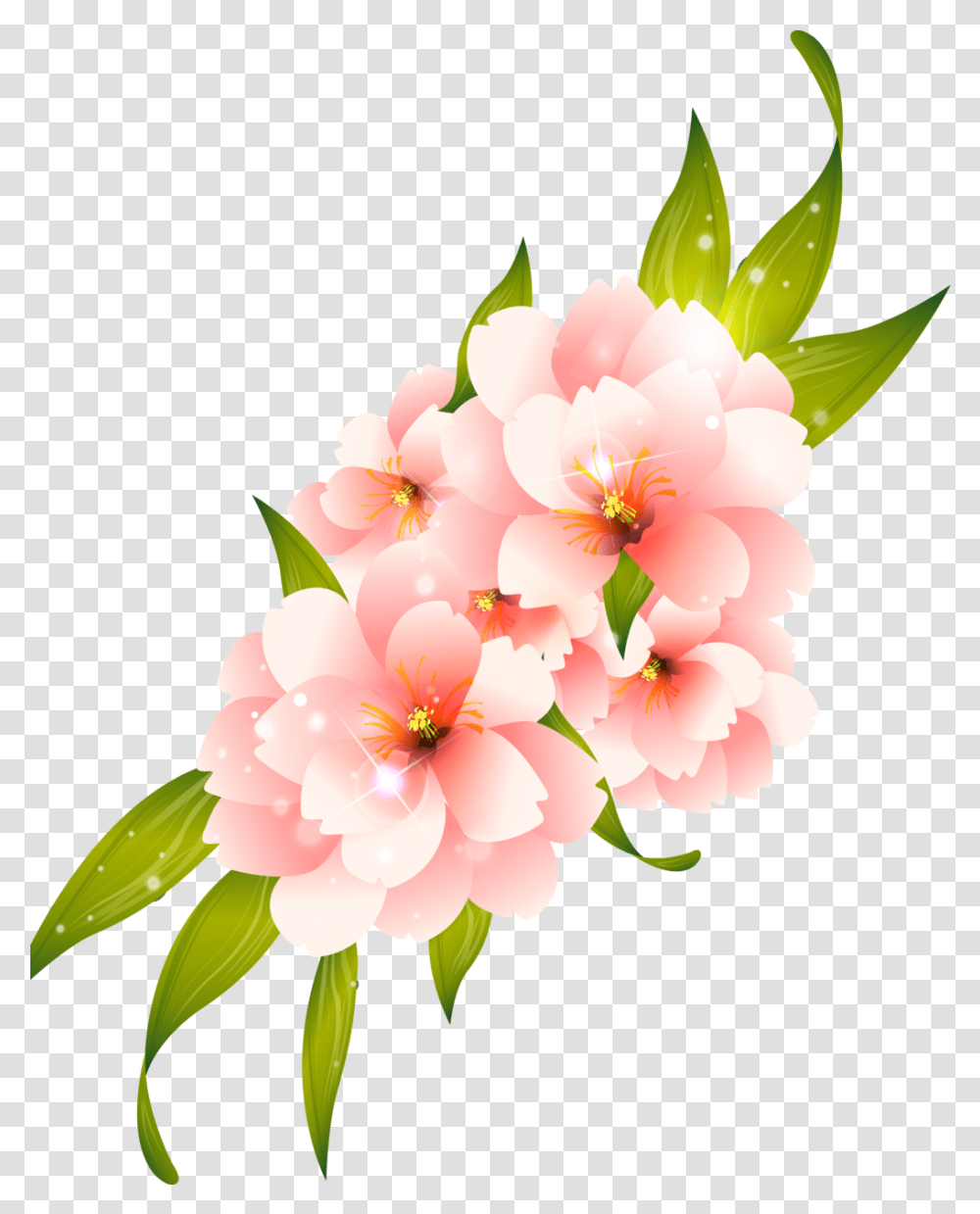 Download Pink Flower Vector Psd Flower Vector, Plant, Blossom, Dahlia, Geranium Transparent Png